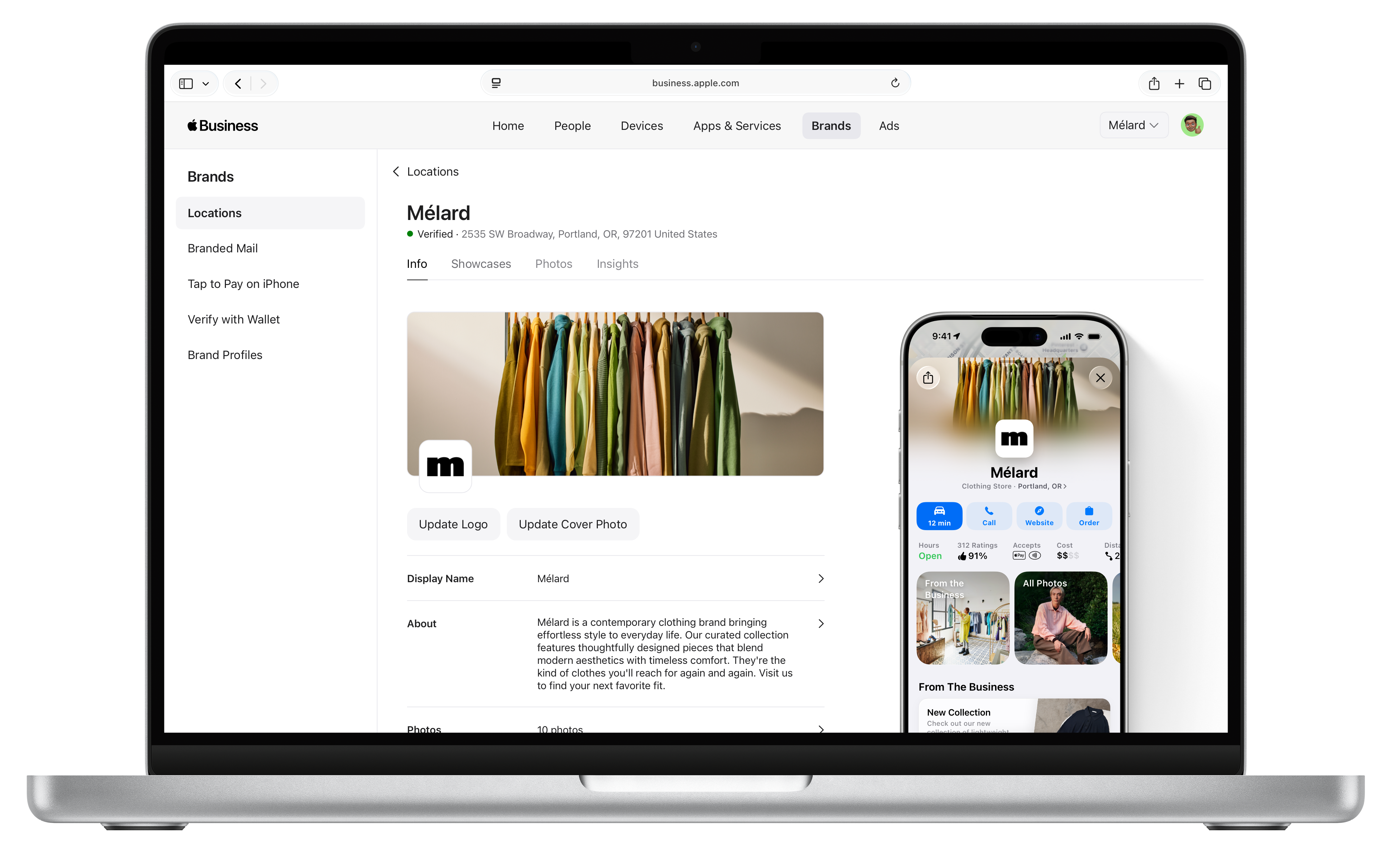 Brand management on Apple Maps